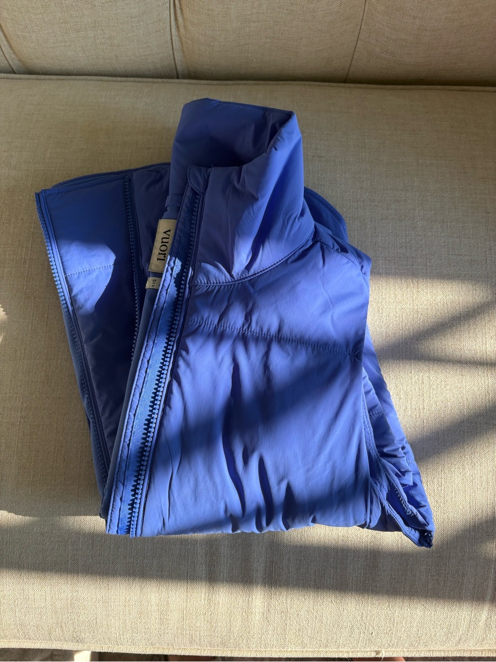 Vuori Blue Quilted Vest - Picture 1 of 4